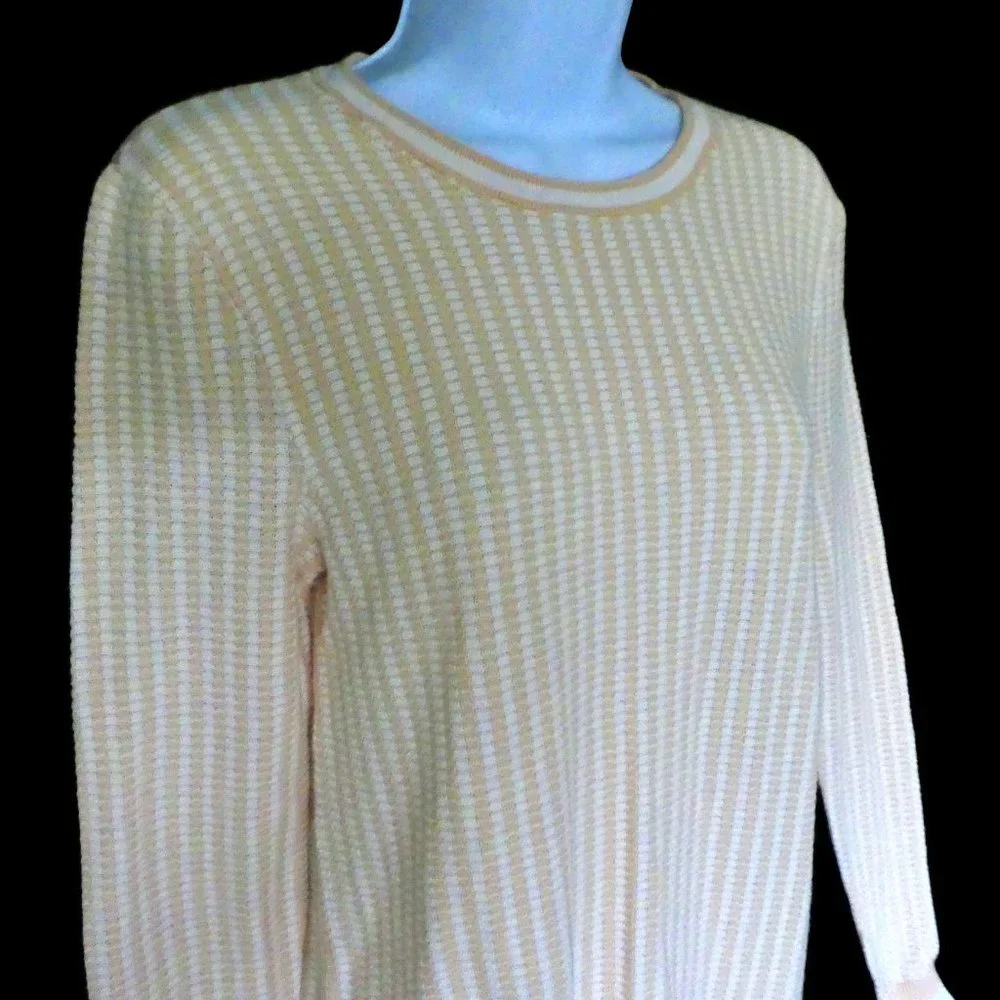 CaSHMeRe CoTToN Equipment Sweater Check Stripes Long Sleeve Earthy Neutral